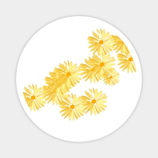 Daisy yellow pattern cute Magnet